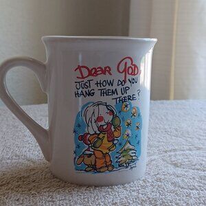 Dear God Kids Coffee Mug Just How Do You Hang Them Up There 2008